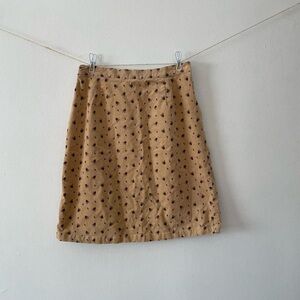 Denim & Co Vintage Floral Corduroy Skirt